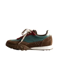 KAIMANLI | Retro Leather Panel Sneakers