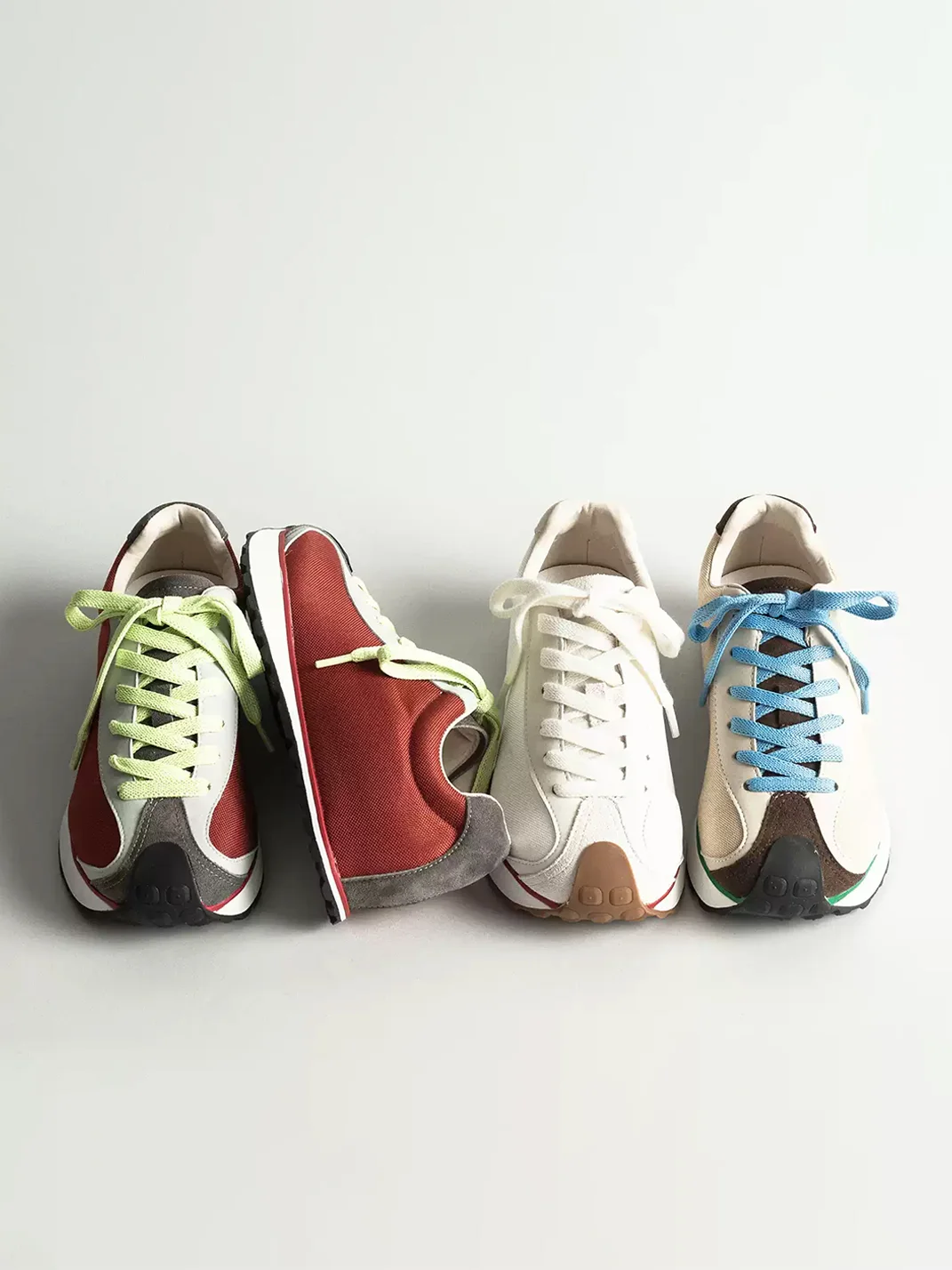 KAIMANLI | Leather Retro Colorblock Height-Increasing Sneakers