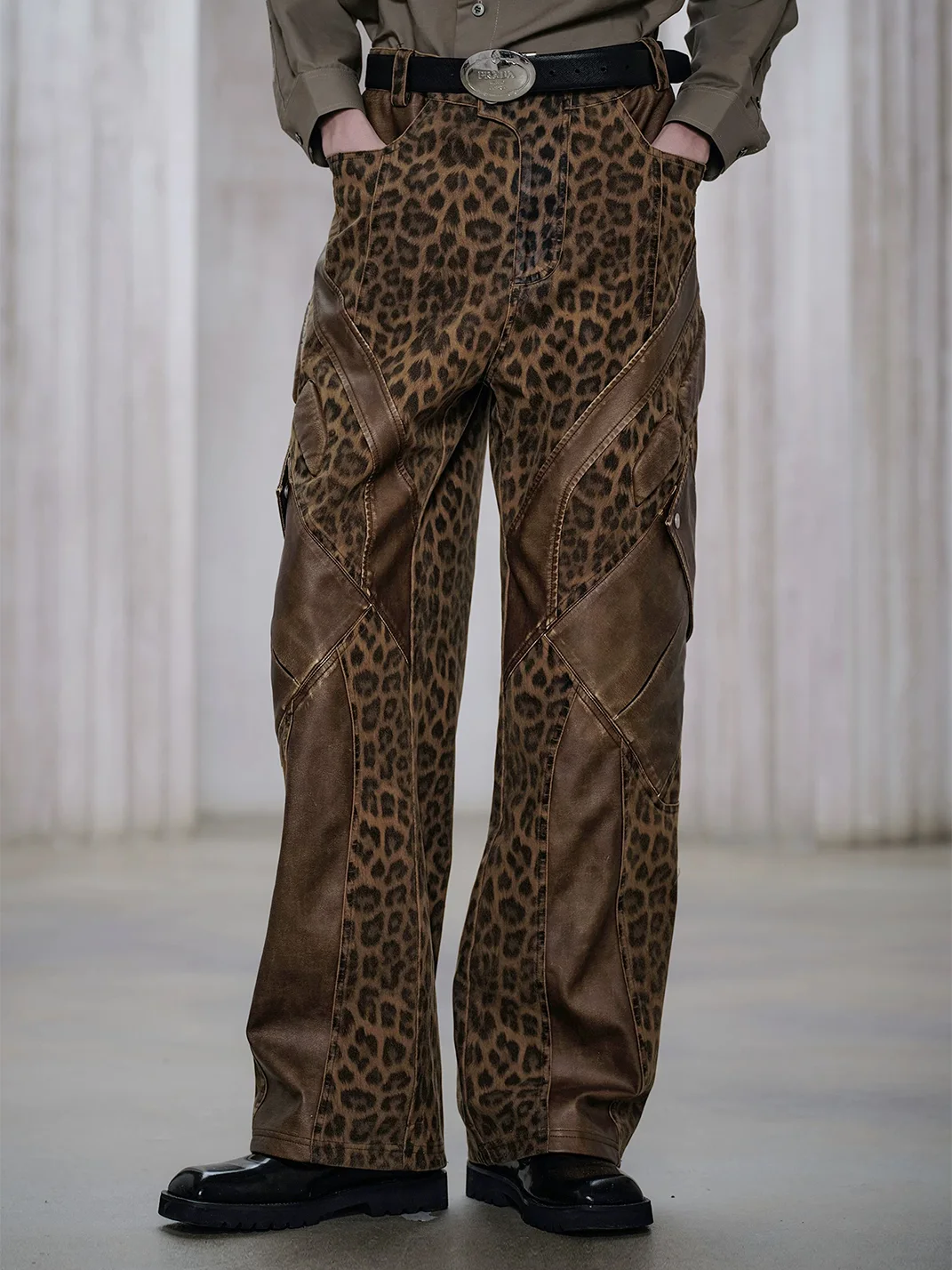 FACEONLAB | Leopard Print Motorcycle Jacket