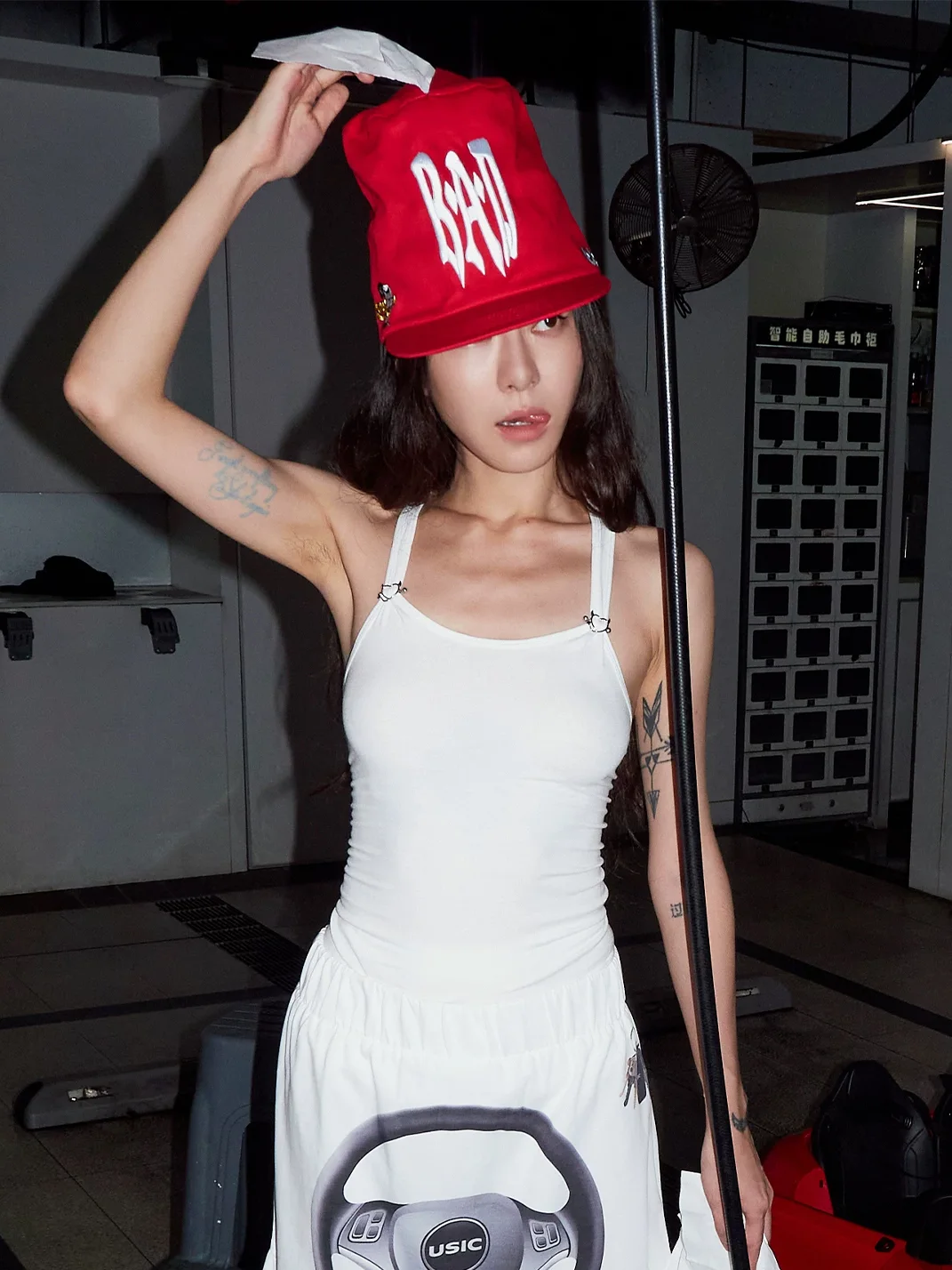 USIC | Adjustable Flat Brim Tissue Detail Embroidered Cap