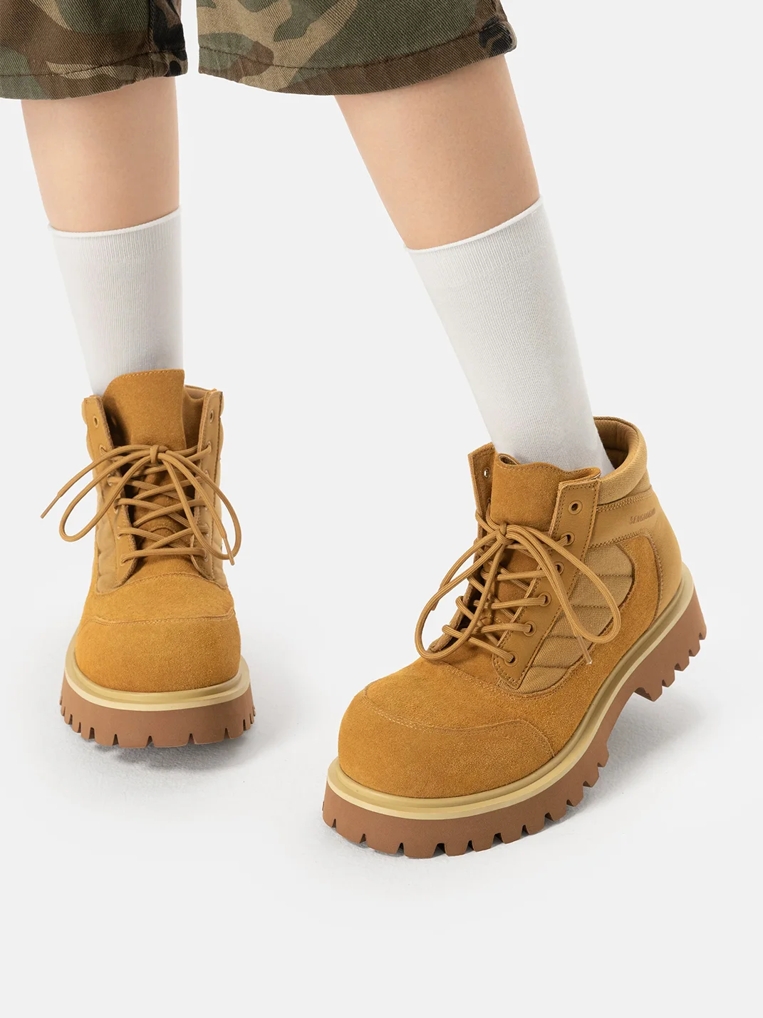 SENGUOGUO | Thick Sole High Top Work Boots