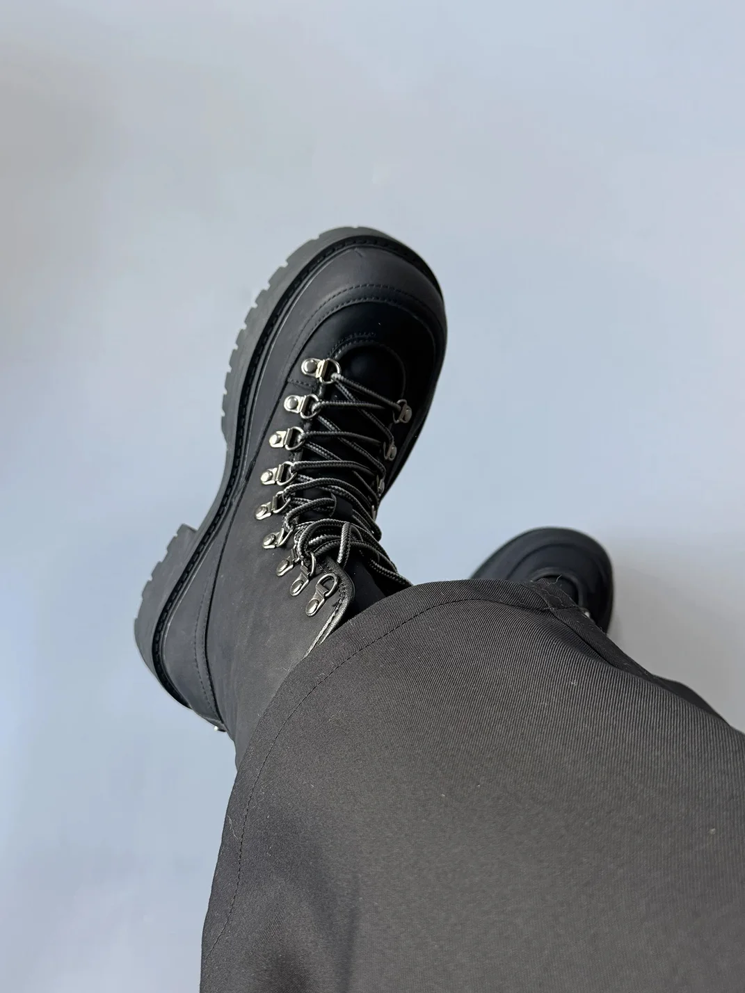 RCAD | Lace-Up Thick-Sole Motorcycle Boots