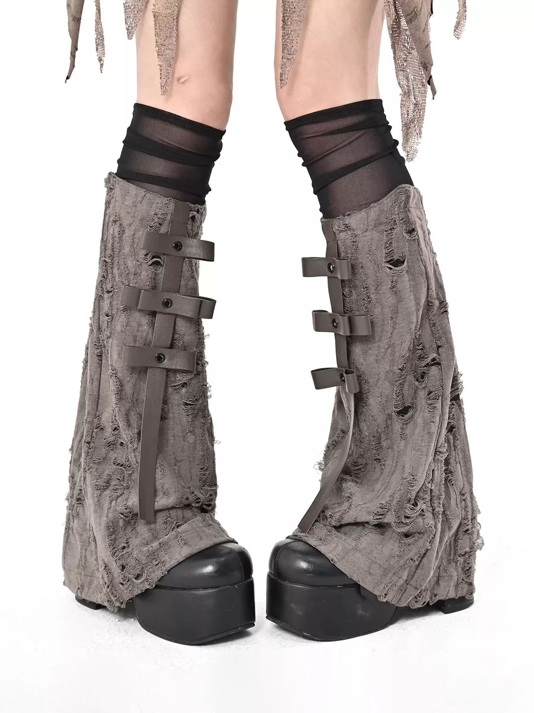 Broken bone | Distressed Layered Leg Warmers