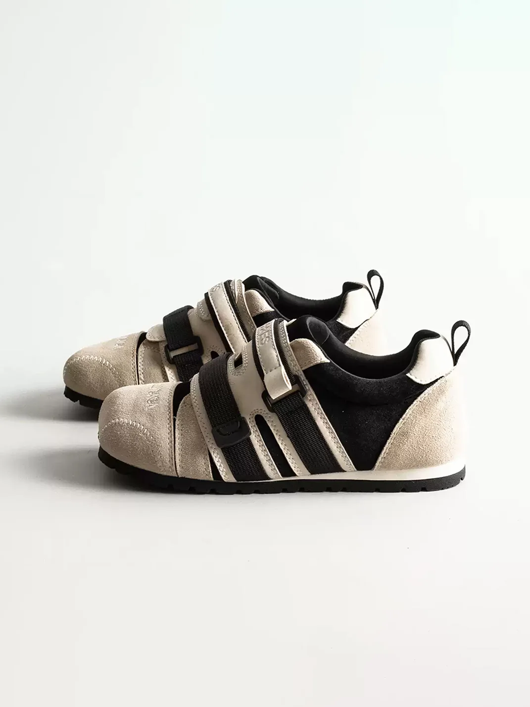 KAIMANLI | Retro Colorblock Hook-and-Loop Platform Sneakers