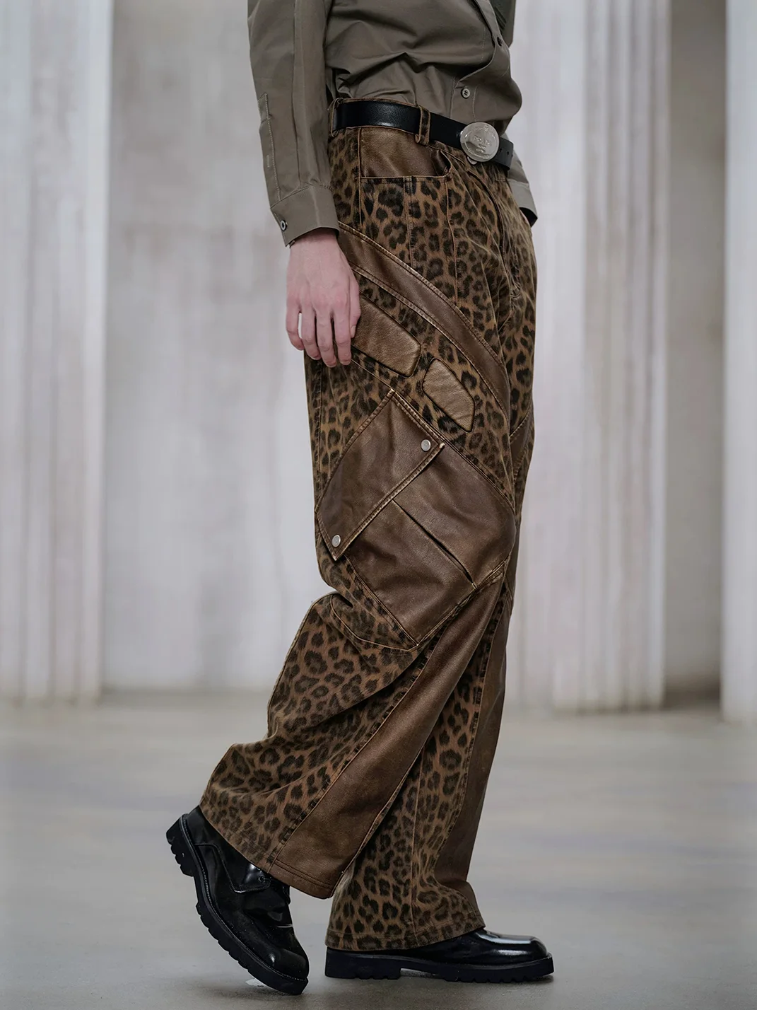 FACEONLAB | Leopard Print Motorcycle Jacket