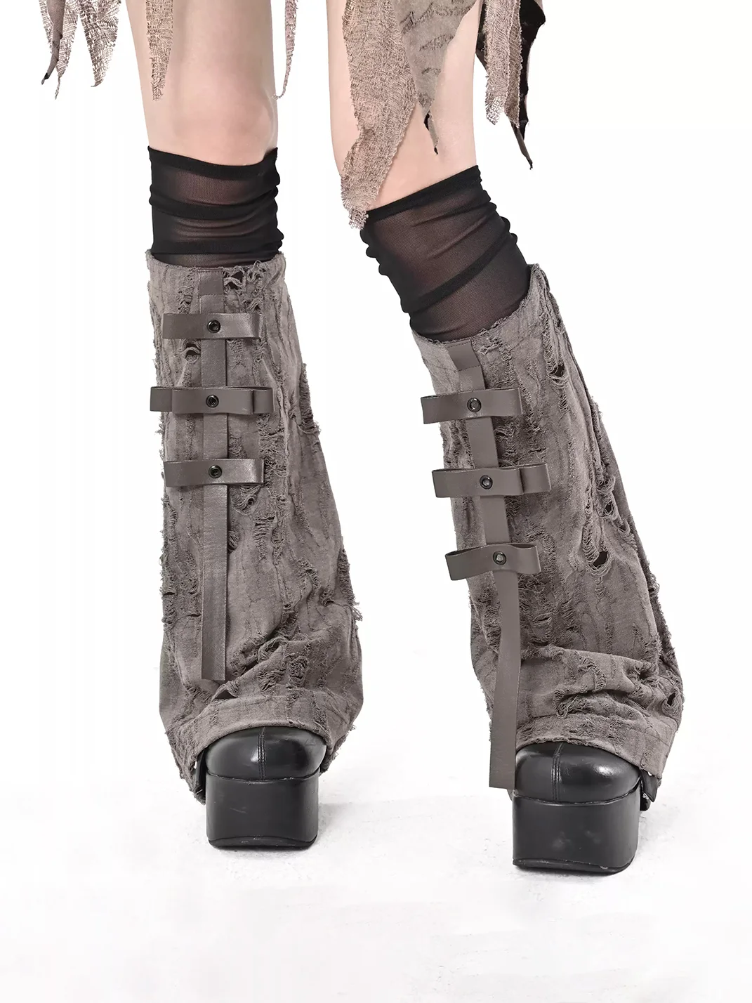 Broken bone | Distressed Layered Leg Warmers