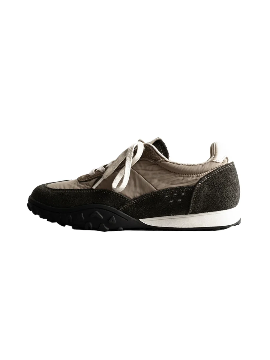 KAIMANLI | Retro Leather Panel Sneakers - 3