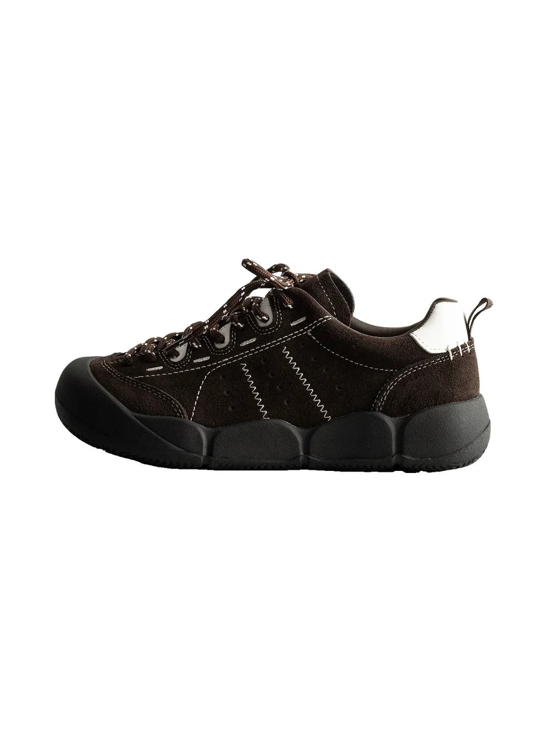 KAIMANLI | Retro Leather Lace-Up Platform Sneakers