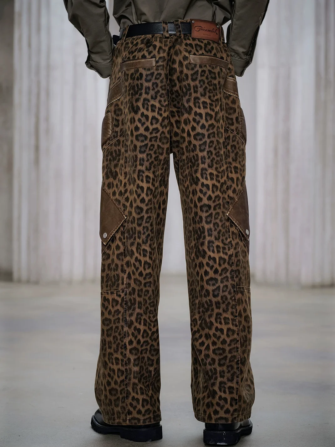 FACEONLAB | Leopard Print Motorcycle Jacket