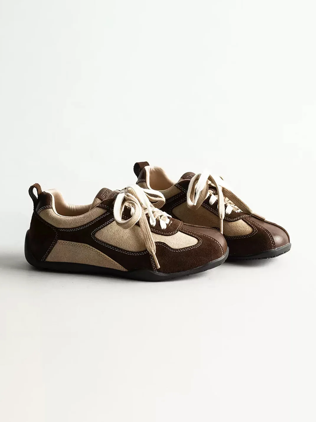 KAIMANLI | Retro Colorblock Lace-Up Thick-Soled Sneakers