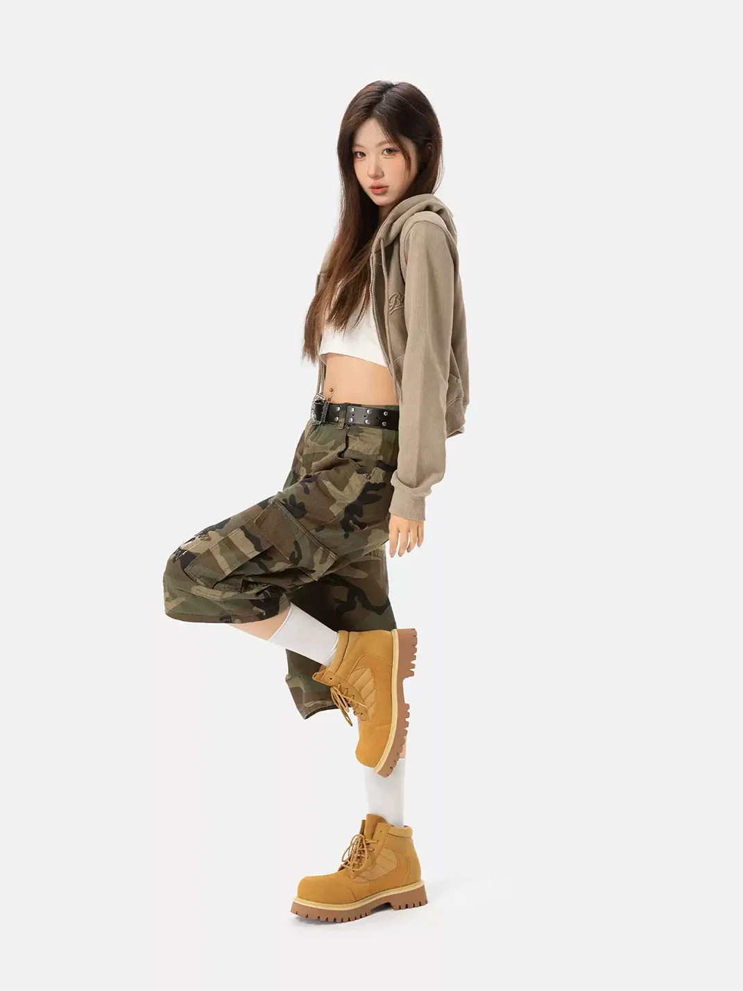 SENGUOGUO | Thick Sole High Top Work Boots