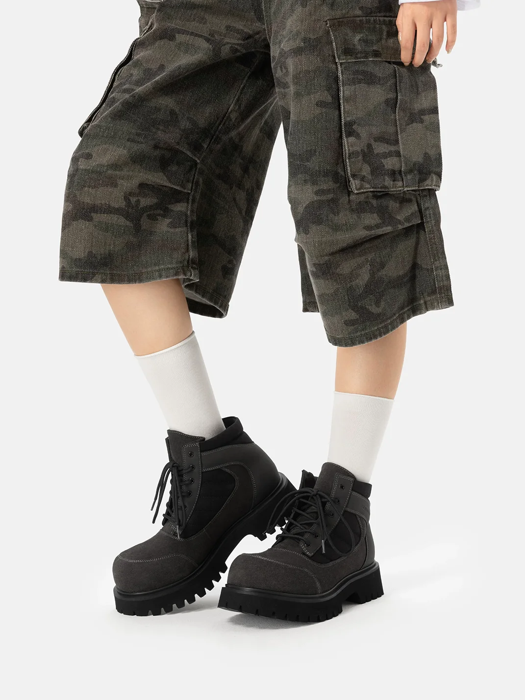 SENGUOGUO | Thick Sole Workwear Ankle Boots