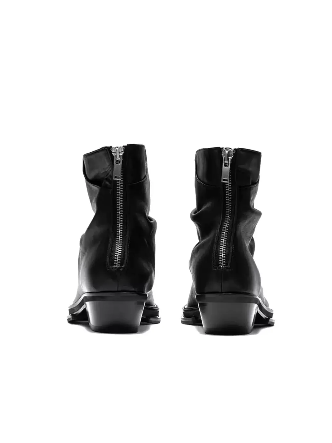 SELVMAKE | Handmade Wrinkled Cowhide Chelsea Boots With Back Zippers