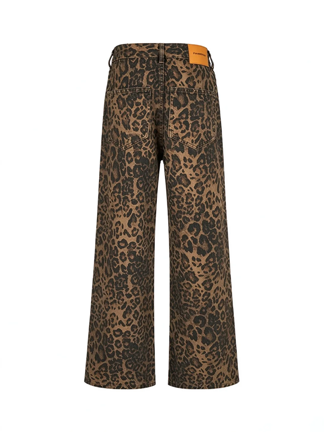 0123 Start | Leopard Print Loose Straight-Leg Jeans