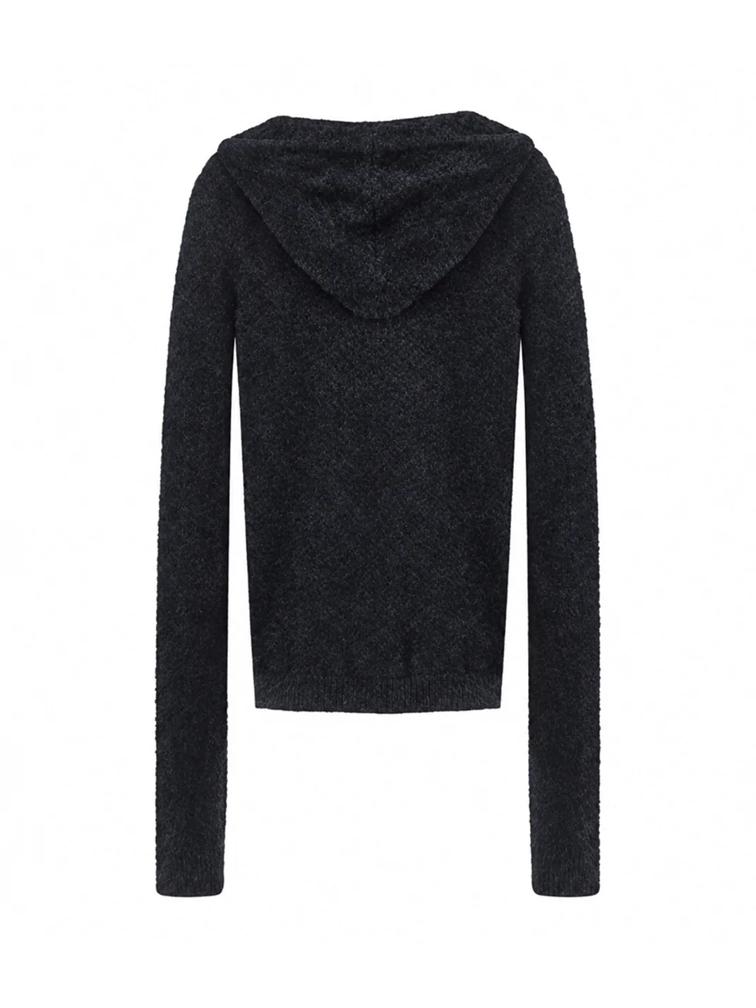 Gods plan | Cross Print Hooded Zip-Up Knit Cardigan