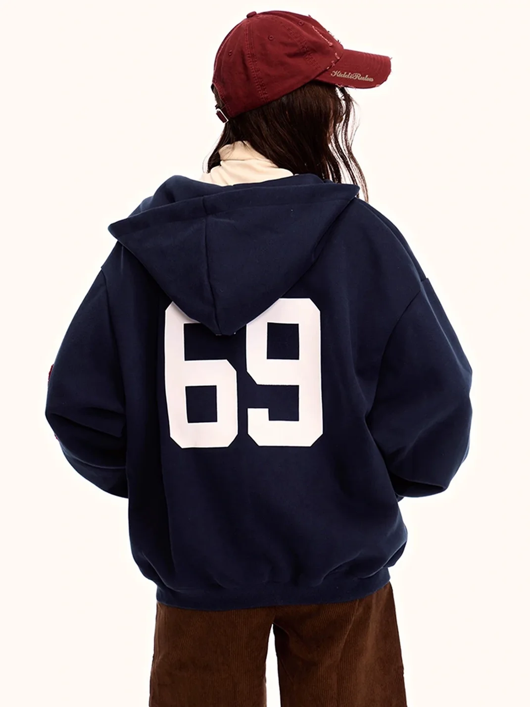 0123 Start | Loose Fit Fleece-Lined Camouflage Zip-Up Hoodie