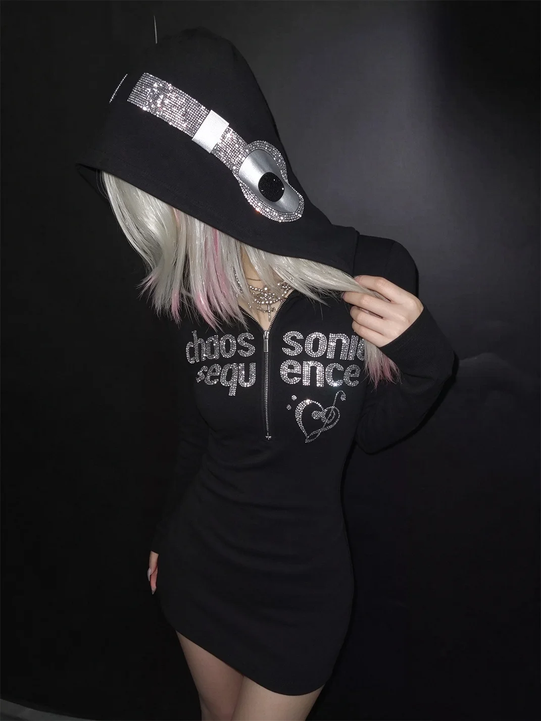 4AMSTUDIO | Hooded Long Sleeve Bodycon Dress