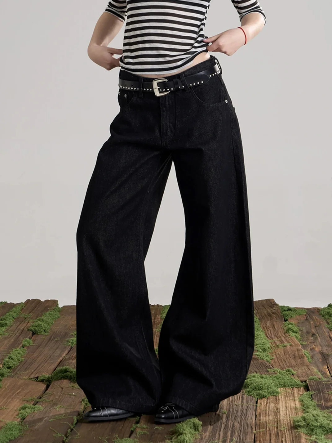 ONLPP | Studded Cross Loose Wide-Leg Jeans
