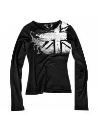 Gods plan | Slim-Fit Rhinestone Graphic Long Sleeve T-Shirt