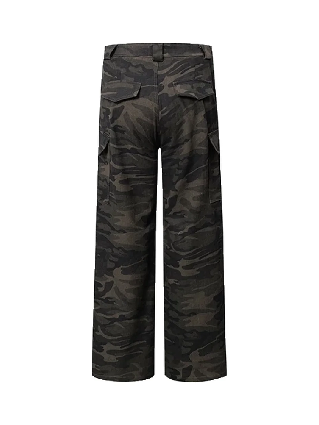 0123 Start | Loose Straight-Leg Slight-Flare Camouflage Cargo Pants