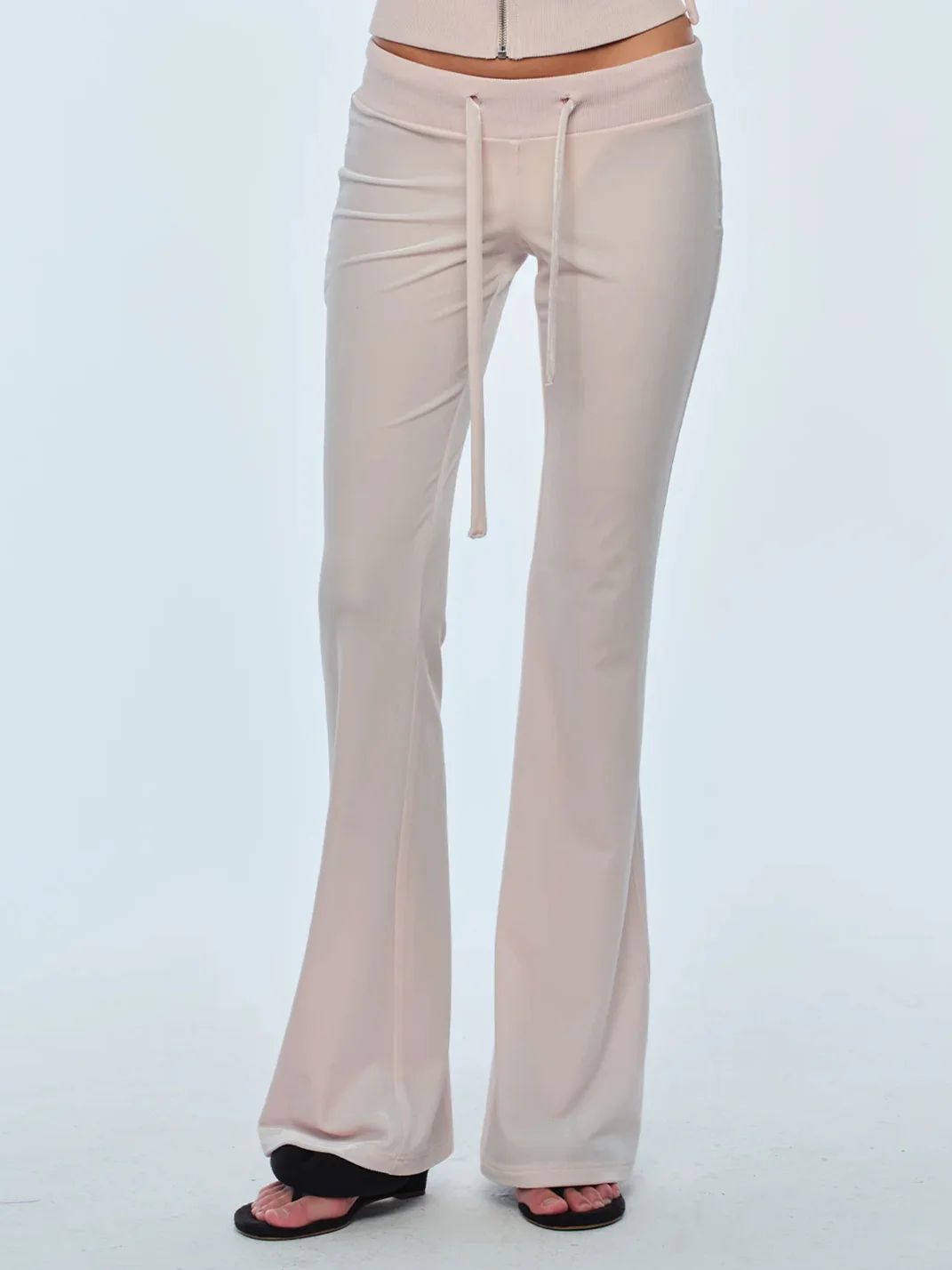 BUM STUDIO | Wing Print Velvet Cropped Jacket Flared Pants Set