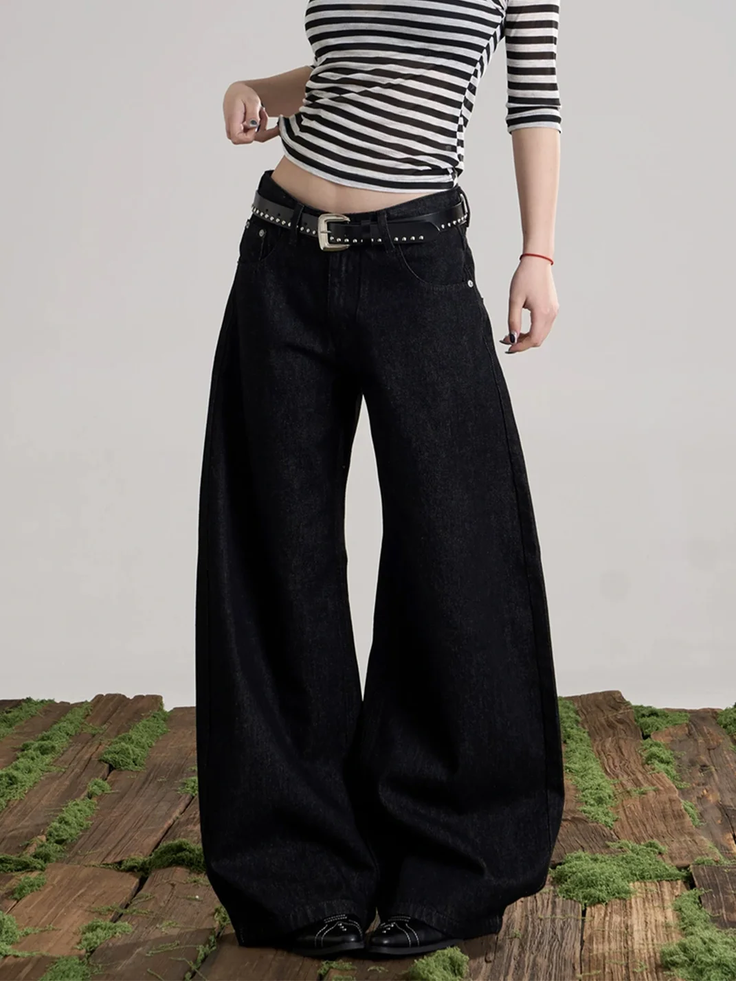 ONLPP | Studded Cross Loose Wide-Leg Jeans