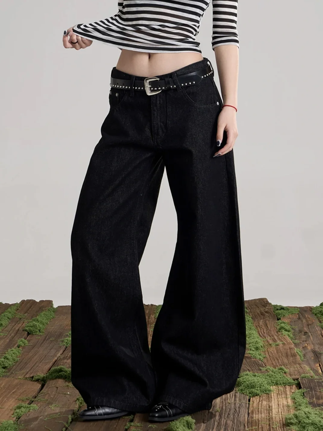 ONLPP | Studded Cross Loose Wide-Leg Jeans