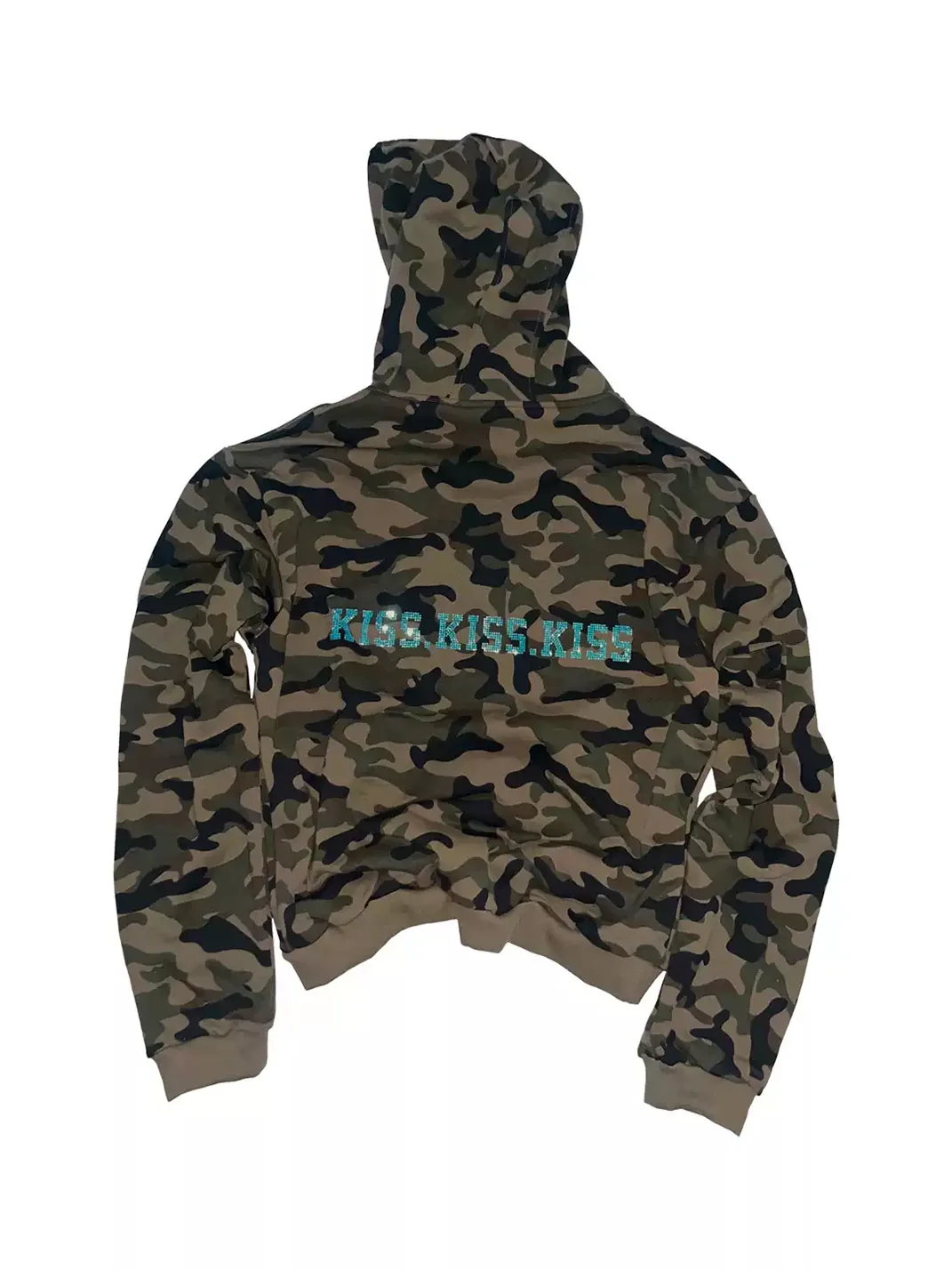 4AMSTUDIO | Loose Cropped Camouflage Long Sleeve Pullover Hoodie