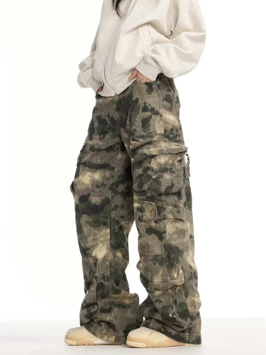 ONLPP | Loose Wide-Leg Camouflage Cargo Pants - 4