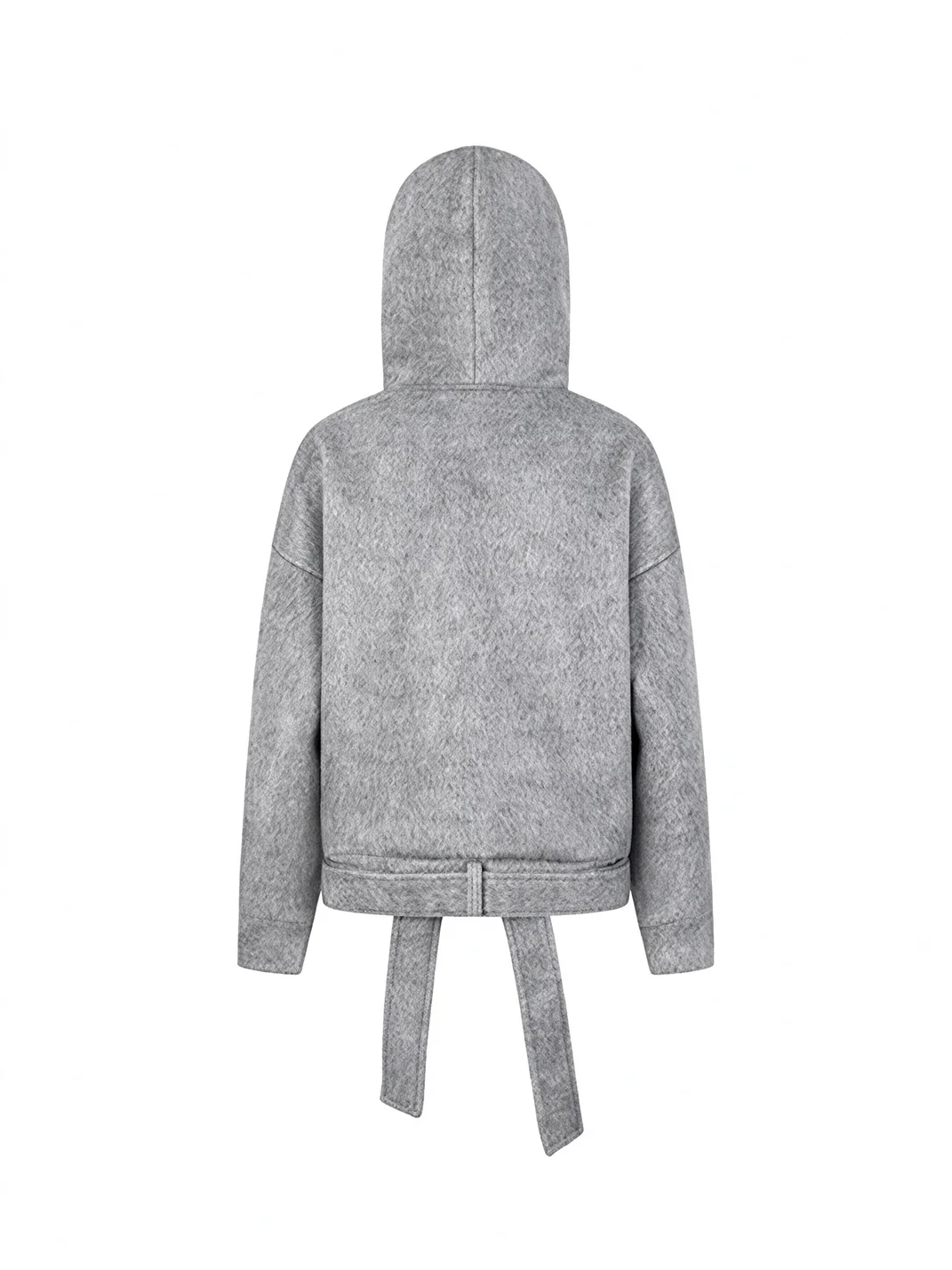 0123 Start | Loose Hooded Wool-Blend Jacket