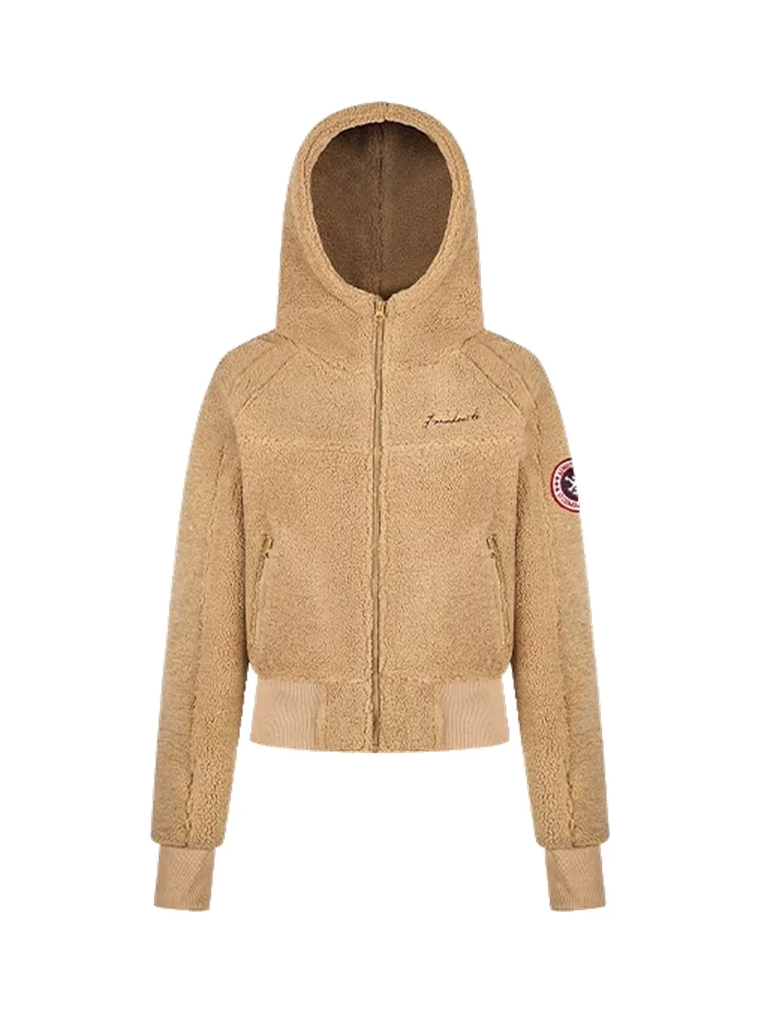 0123 Start | Relaxed Cropped Hooded Fleece Jacket
