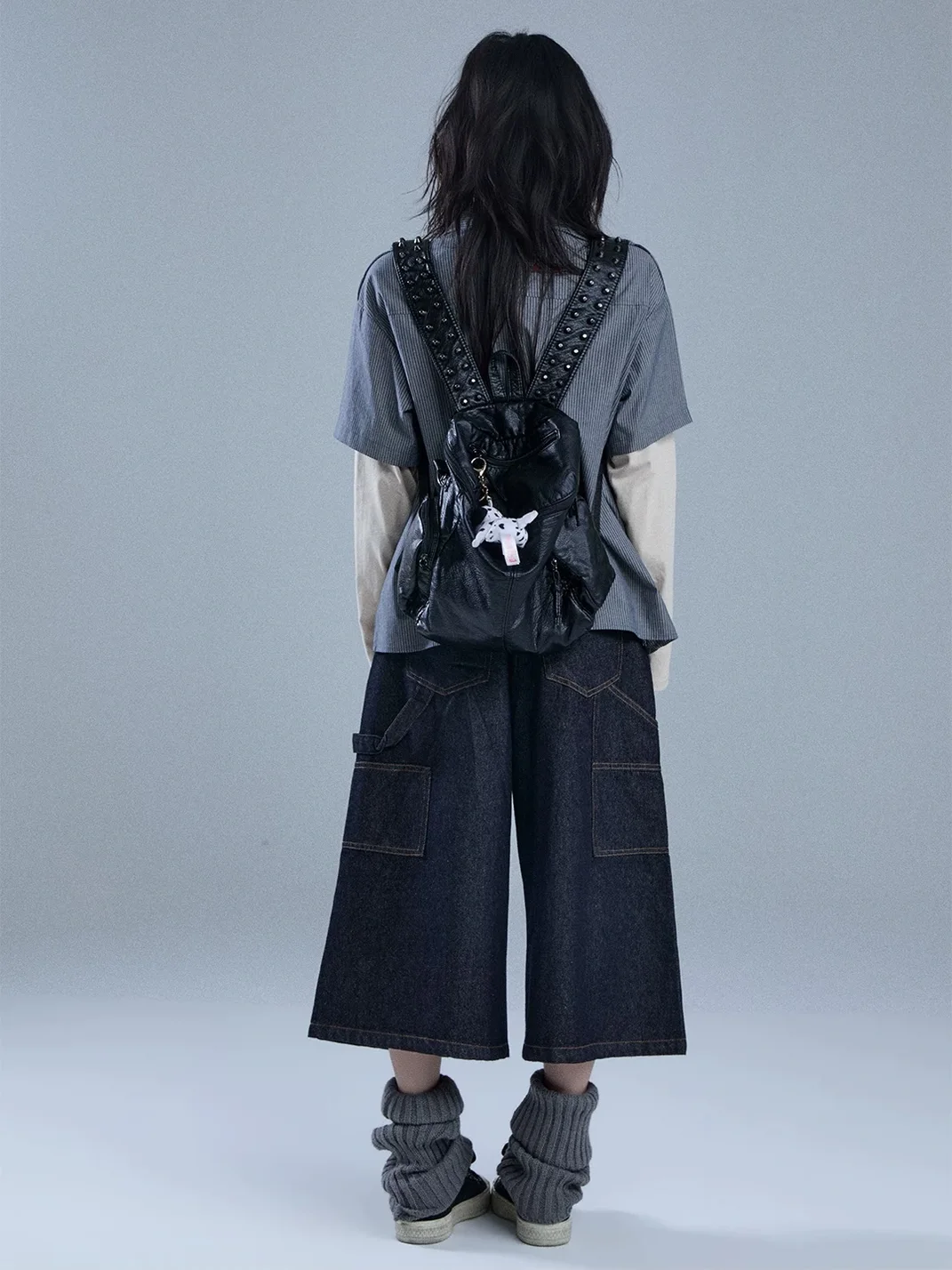 YUKAHOUSE | Unisex Faux-Layered Patchwork Long-Sleeve Shirt