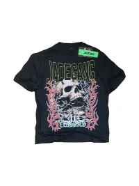 JADEGANG | Skull Print Loose Fit Crewneck Short Sleeve T-Shirt