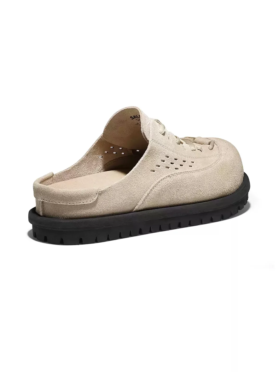 SALAXI | Retro Suede Closed-Toe Platform Mules