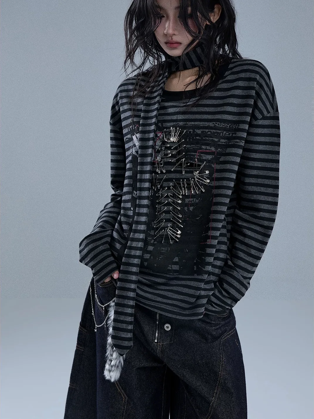 YUKAHOUSE | Striped Long Sleeve T-Shirt