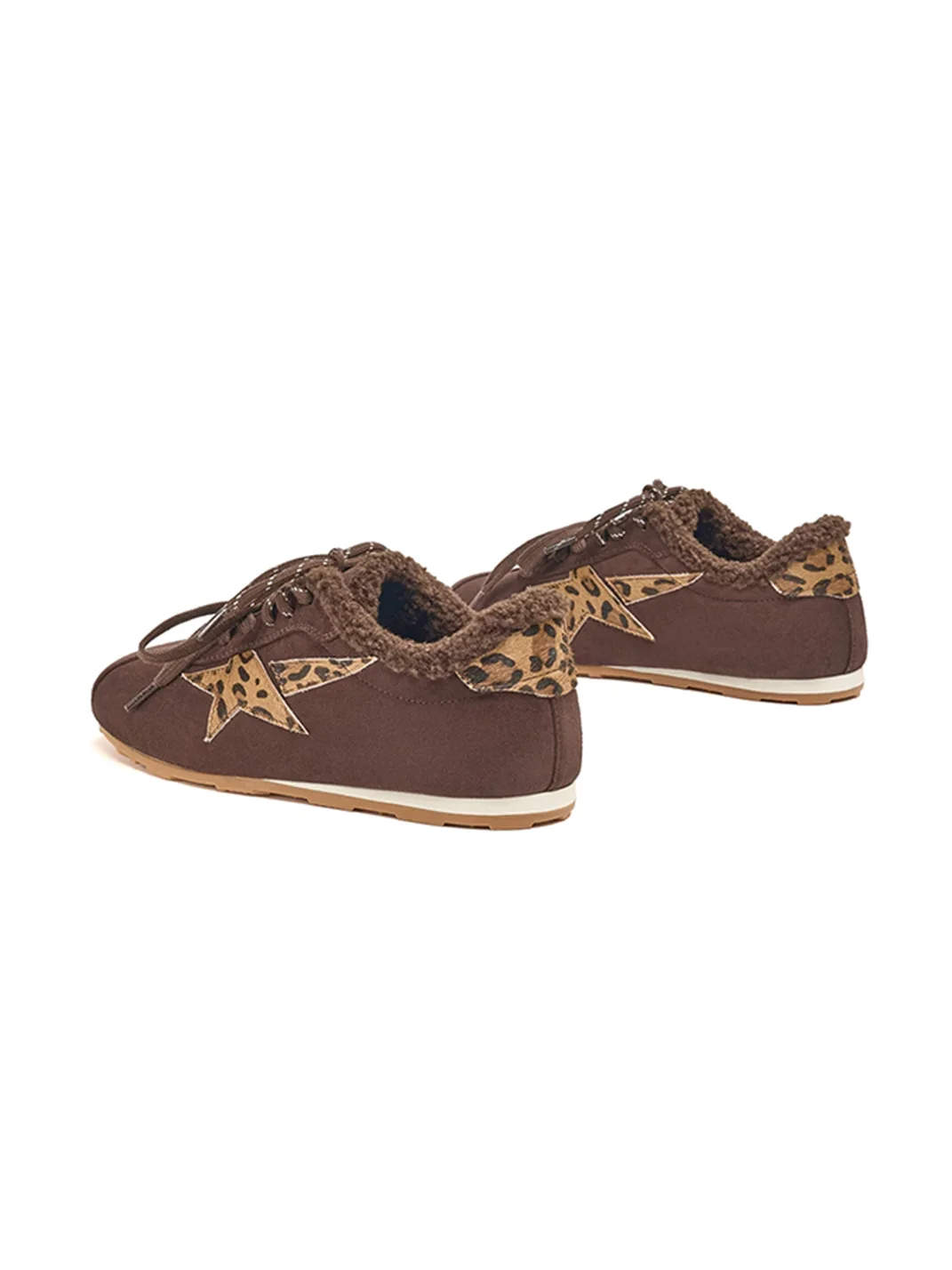 EBLAN | Retro Thick-Sole Star Plush-Lined Sneakers