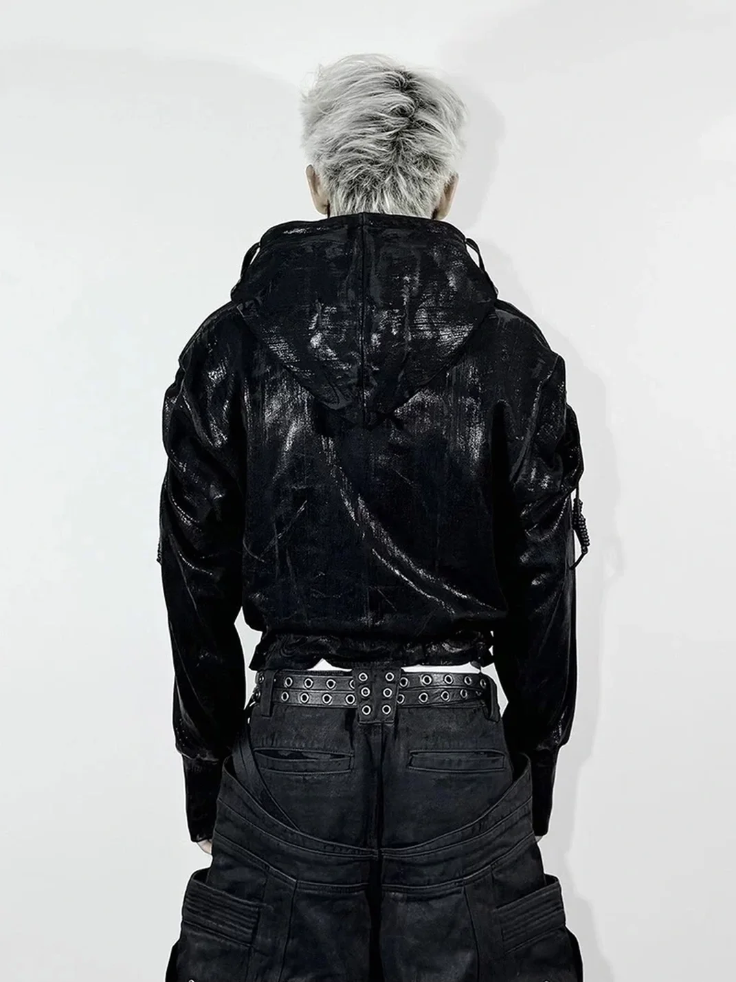 ATAnothingness | Wax-Brushed Hooded Zip-Up Sweatshirt Jacket