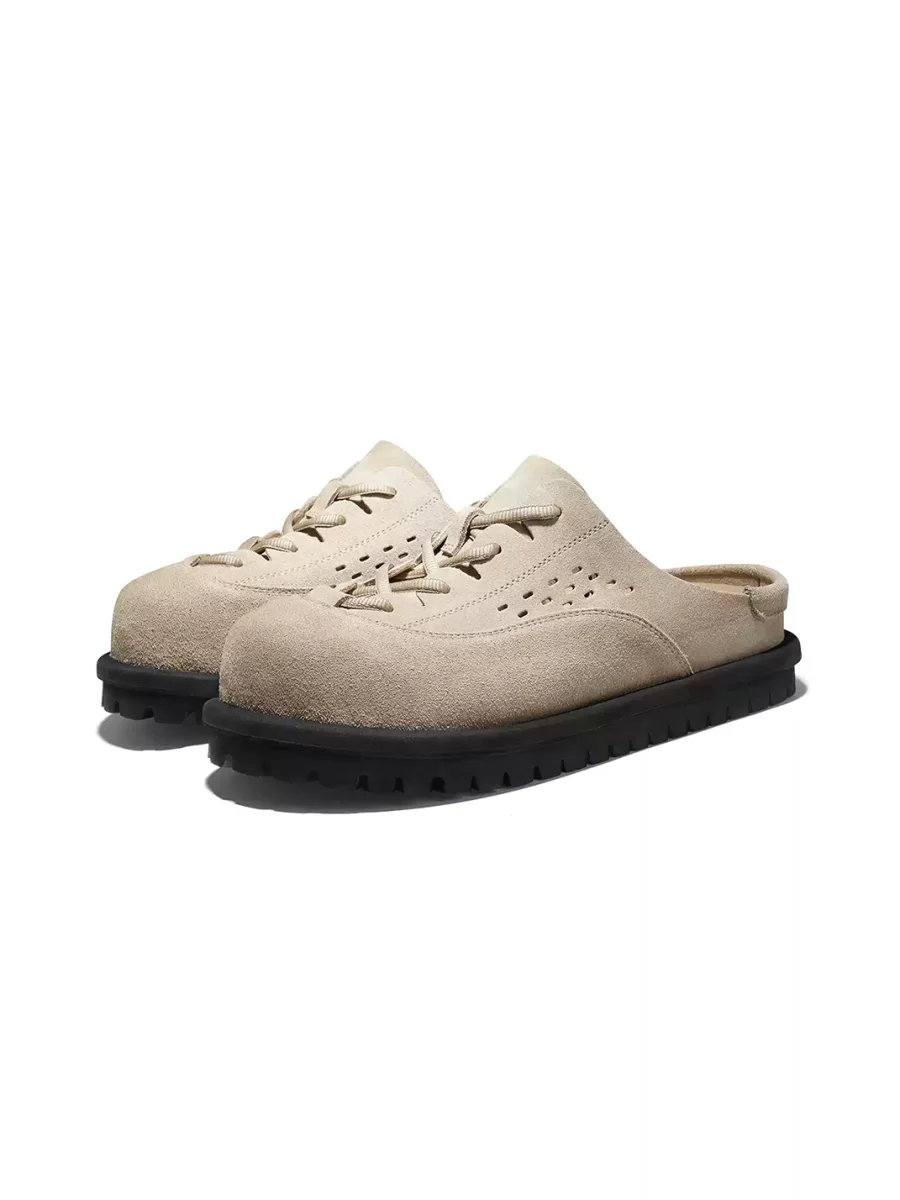 SALAXI | Retro Suede Closed-Toe Platform Mules - 2
