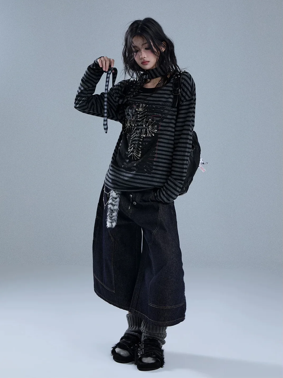 YUKAHOUSE | Striped Long Sleeve T-Shirt