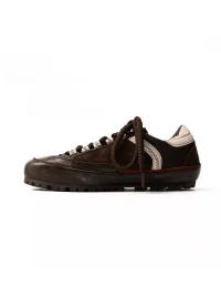 ZHUDAGE | Retro Leather Star Patchwork Lace-Up Sneakers
