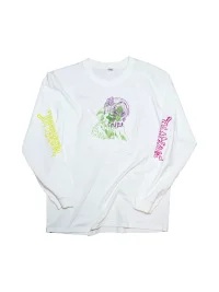 JADEGANG | White Graffiti Print Long Sleeve T-Shirt