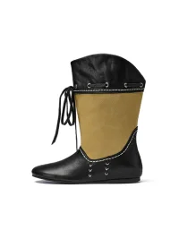 XMZY | Retro Mid-Calf Hidden Lift Riding Boots
