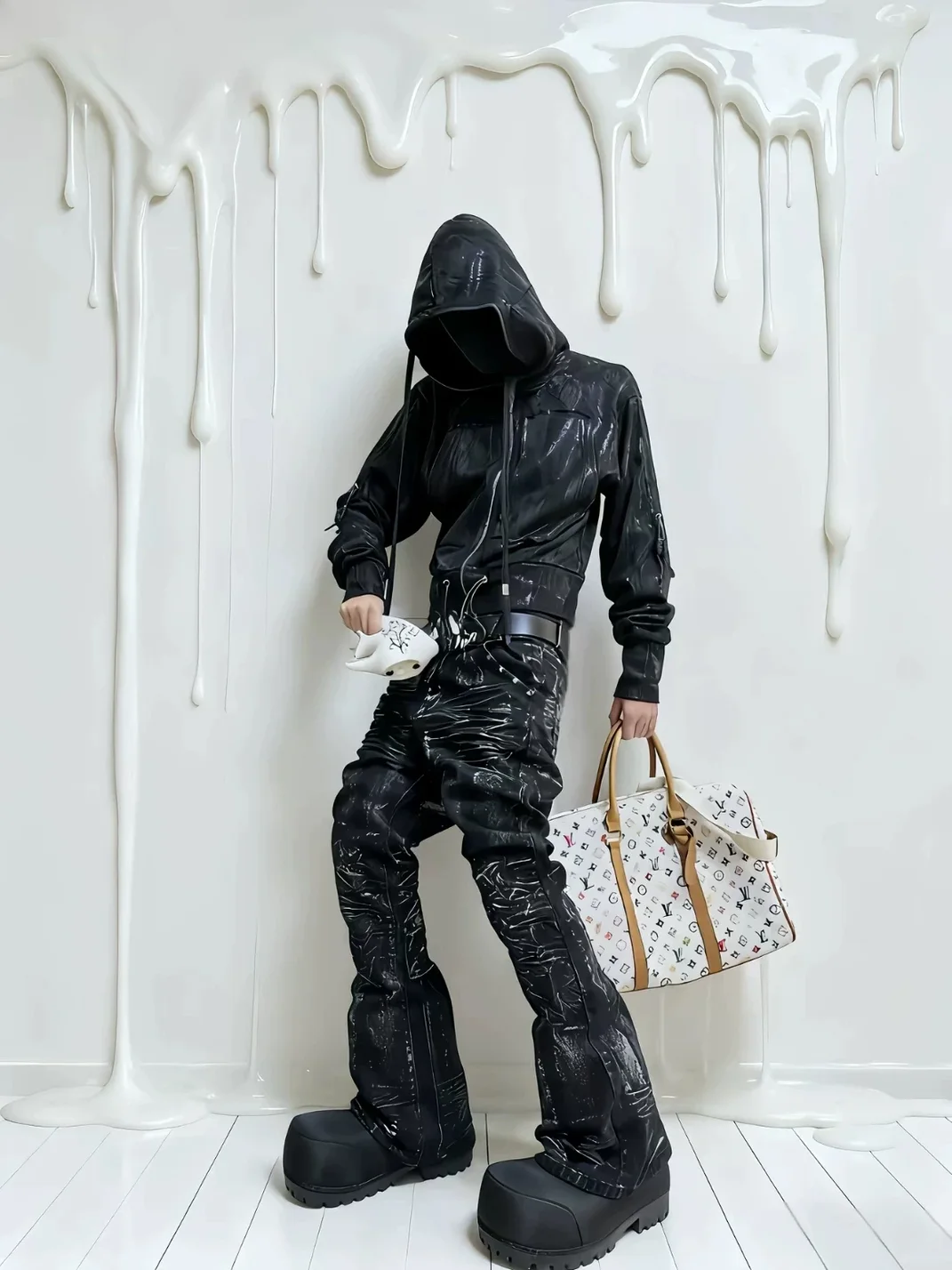 ATAnothingness | Wax-Brushed Hooded Zip-Up Sweatshirt Jacket