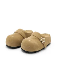 SMILEY | Star Buckle Platform Slip-On Mules
