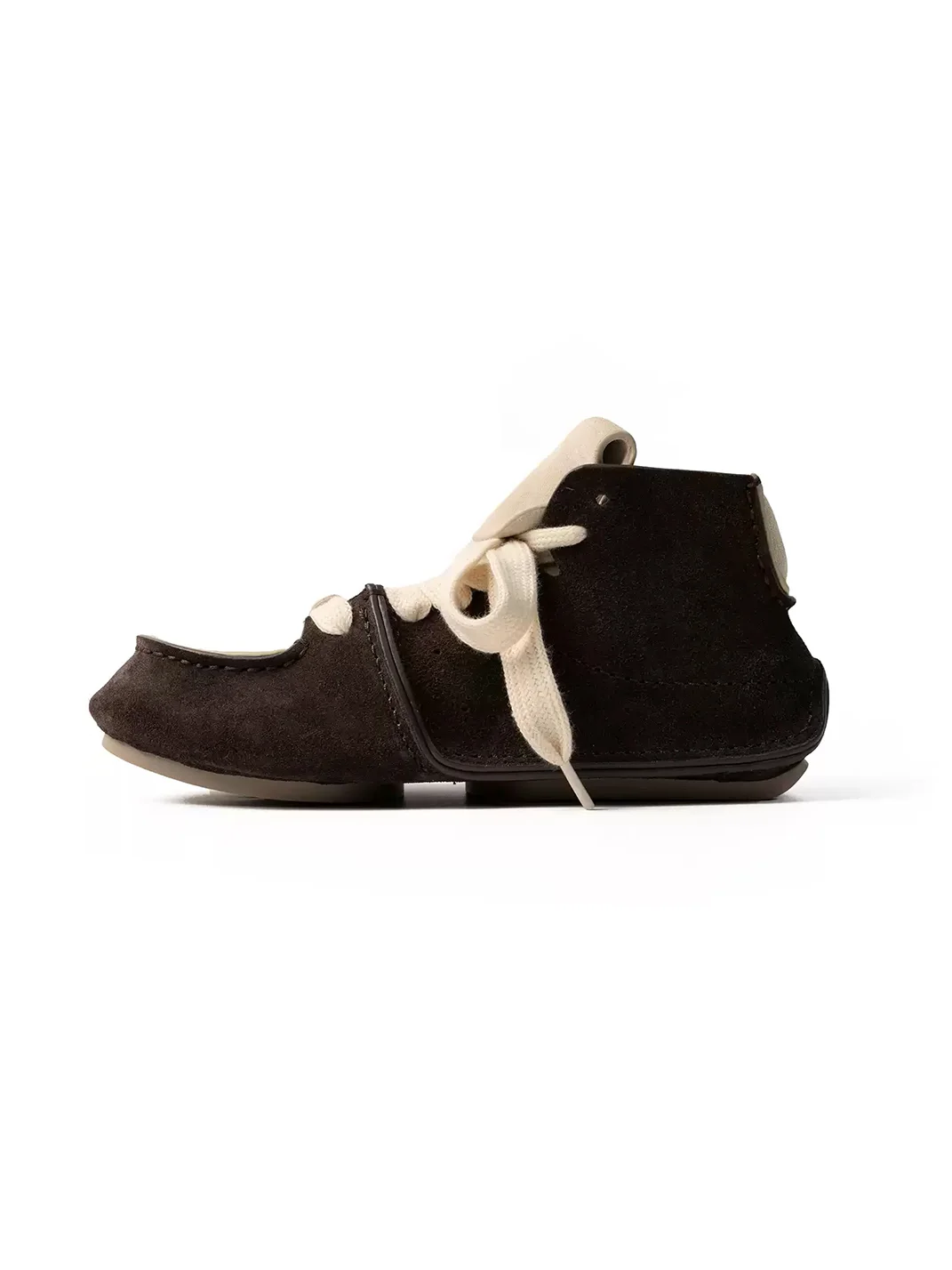 ZHUDAGE | Colorblock Leather High-Top Lace-Up Platform Sneakers