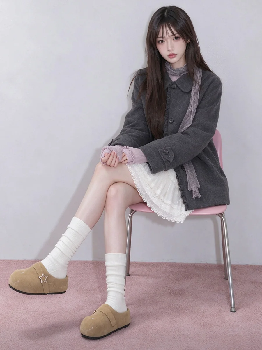 SMILEY | Star Buckle Platform Slip-On Mules - 2