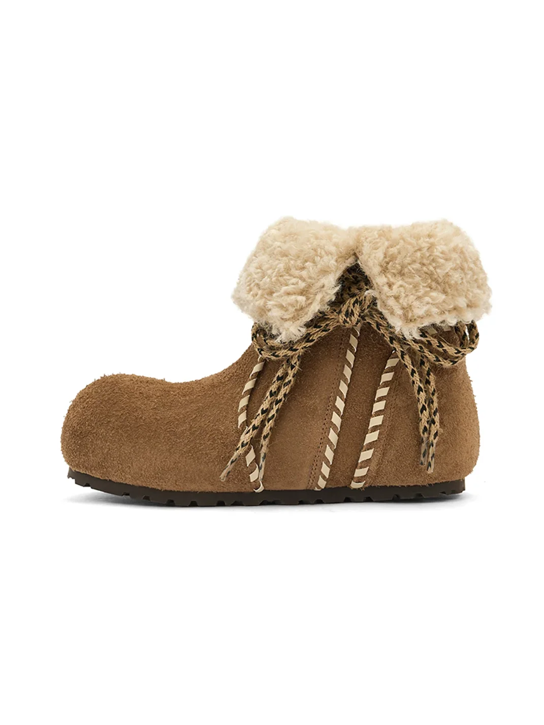 EBLAN | Plush-Lined Leather Hidden-Lift Snow Boots