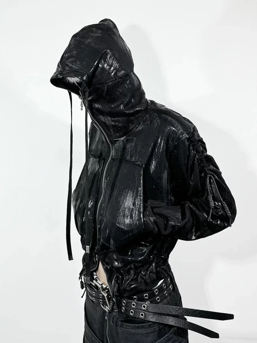ATAnothingness | Wax-Brushed Hooded Zip-Up Sweatshirt Jacket - 4