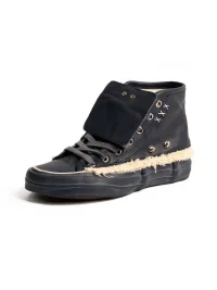 ZHUDAGE | Studded Leather High-Top Sneakers With Fuzzy Trim