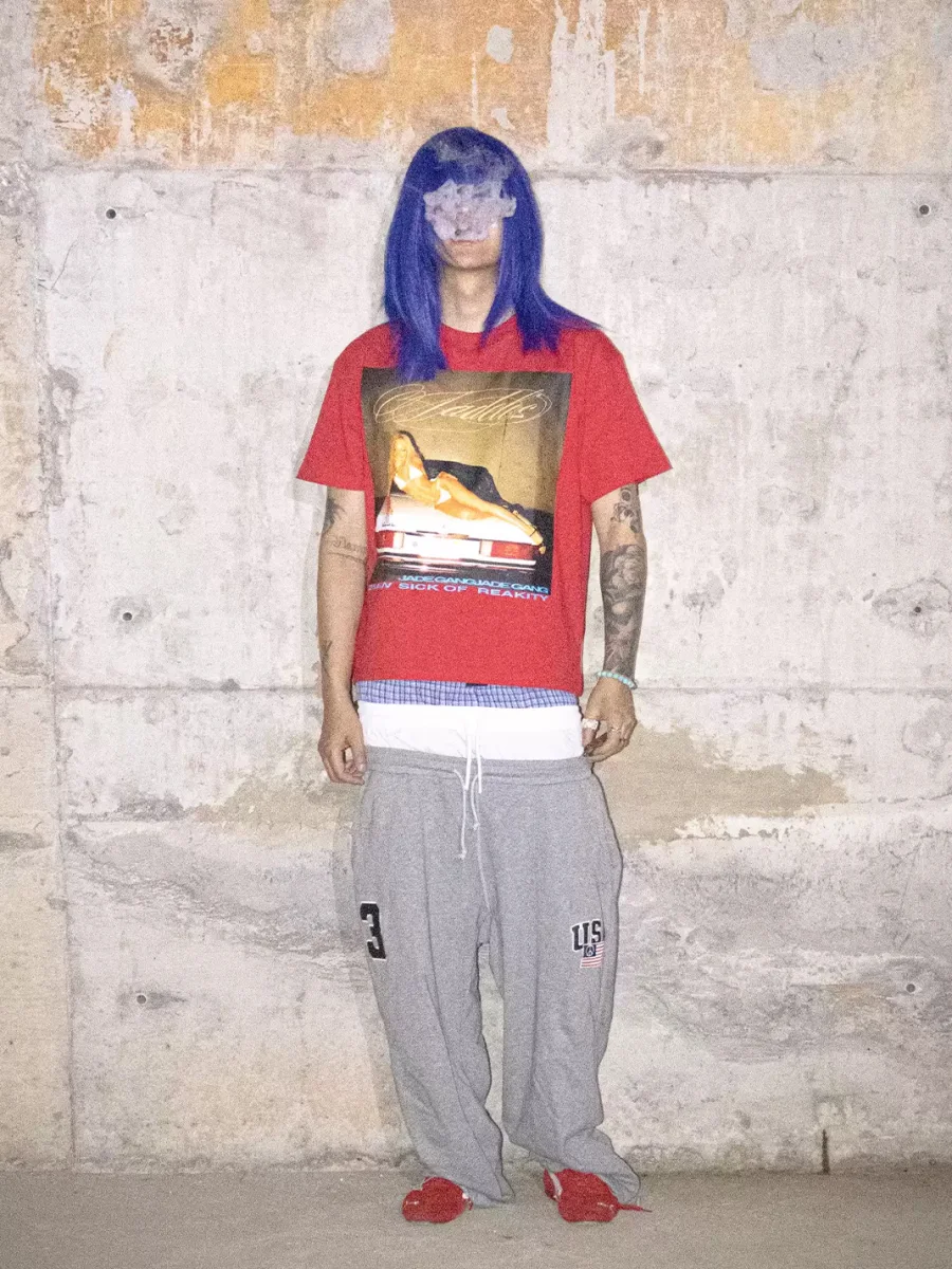 JADEGANG | Cropped Boxy Loose Fit Graphic Short Sleeve T-Shirt - 2